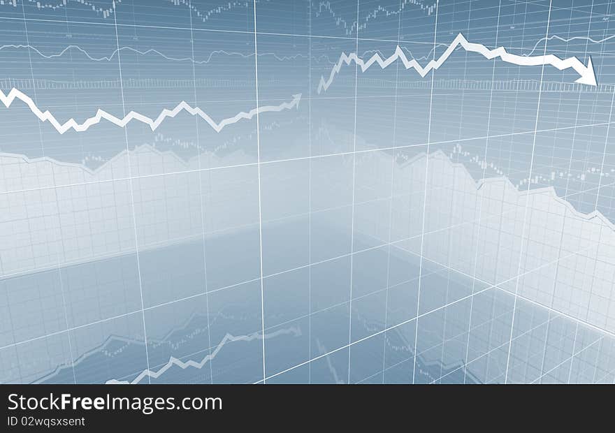 3D Financial Abstract Business Background. 3D Financial Abstract Business Background