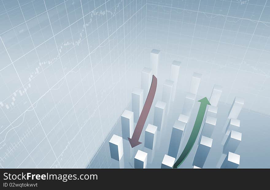 3D Financial Abstract Business Background. 3D Financial Abstract Business Background