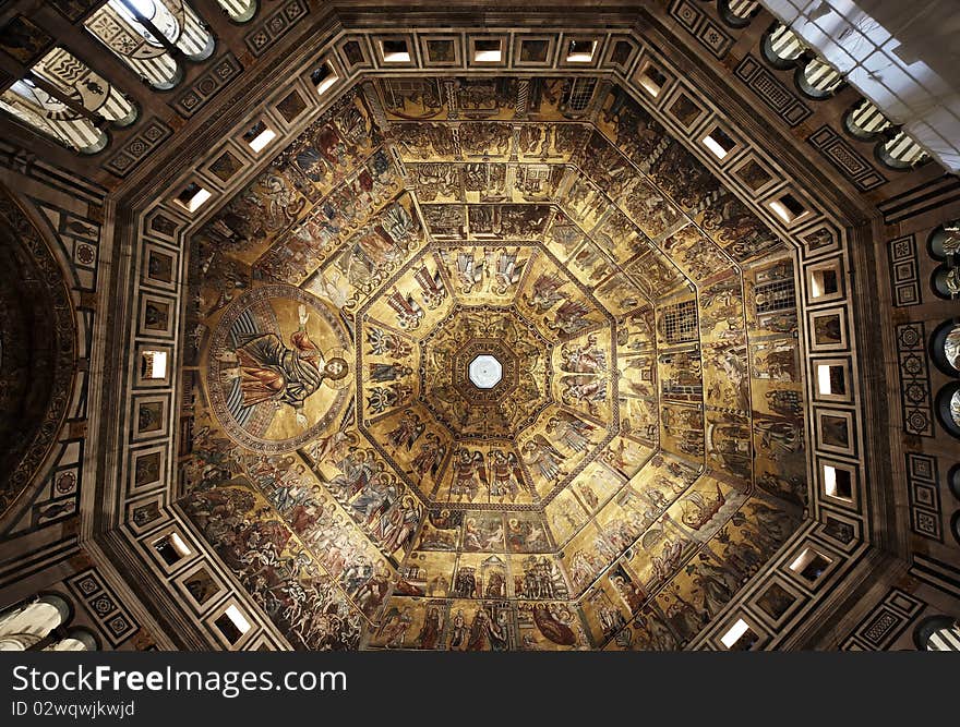 Dome of baptistery of florence in italy