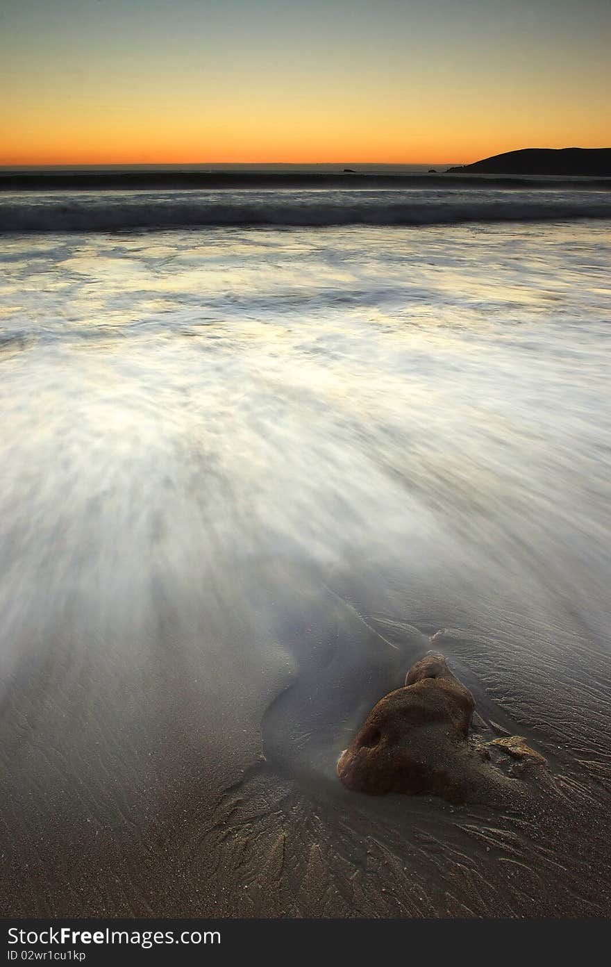 Sunset wave scene in San Luis Obispo California. Sunset wave scene in San Luis Obispo California.