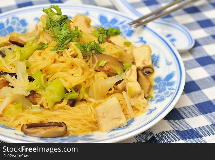 Healthy looking noodle cuisine