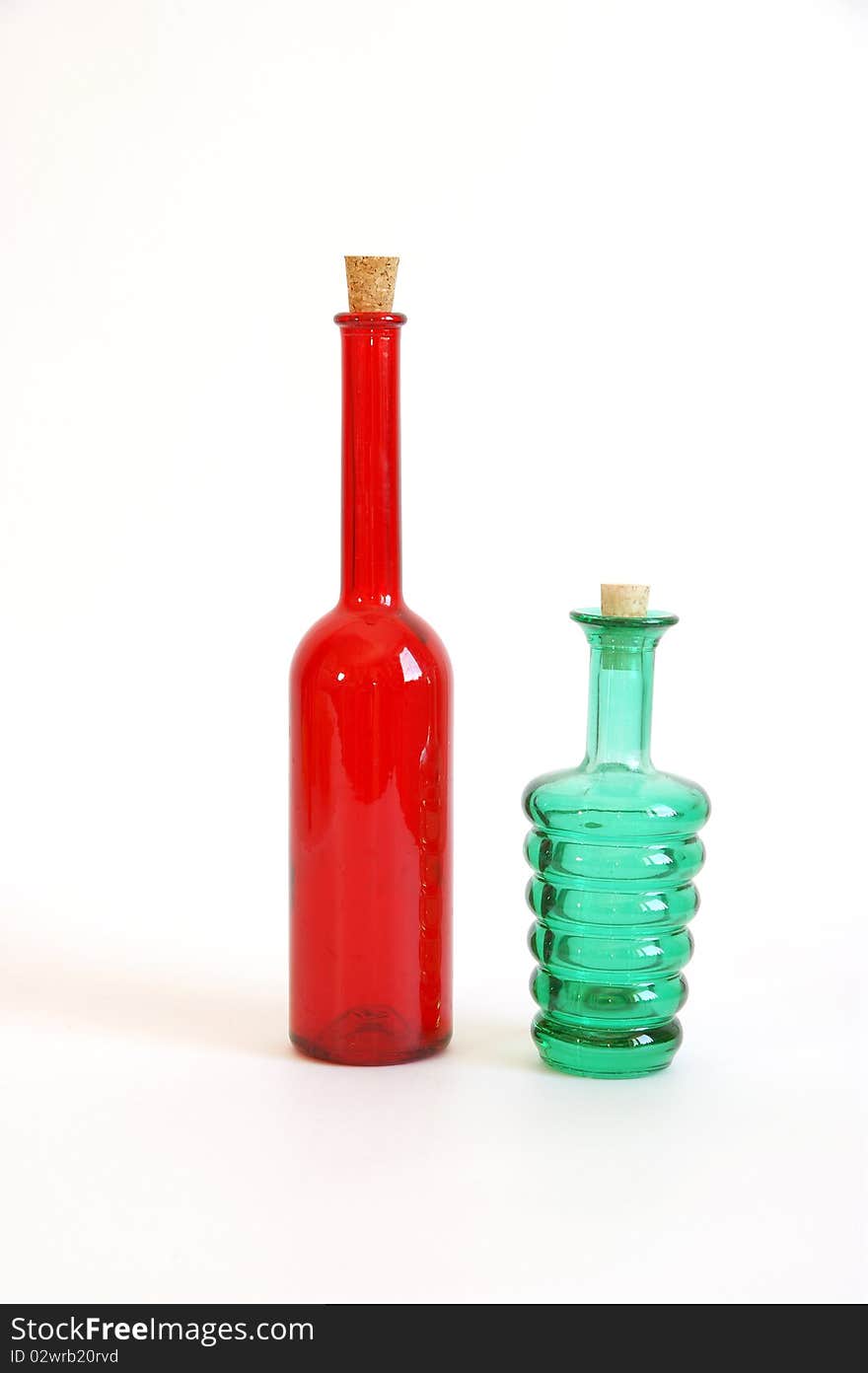 Colored glass vase