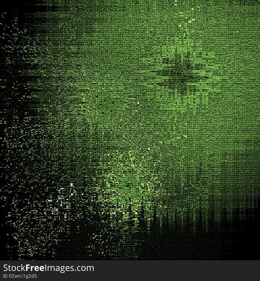 Green background with mosaic on the black. Green background with mosaic on the black