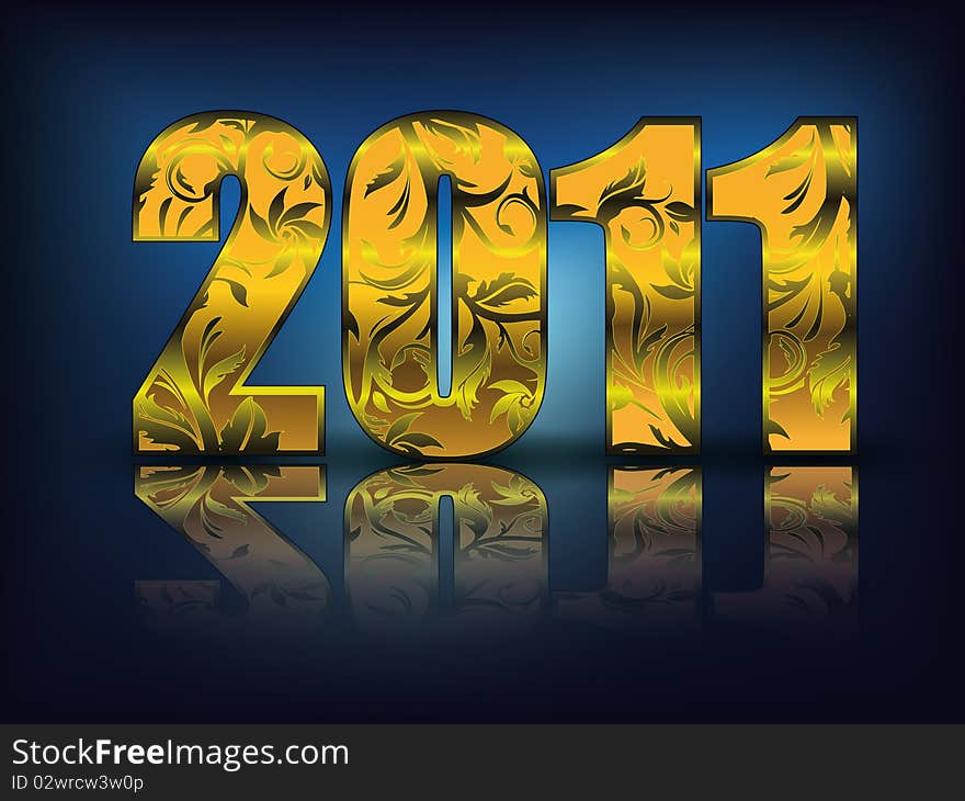 New Year Background with  stylized figures