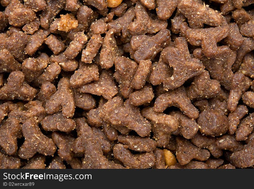 Dry pets food background