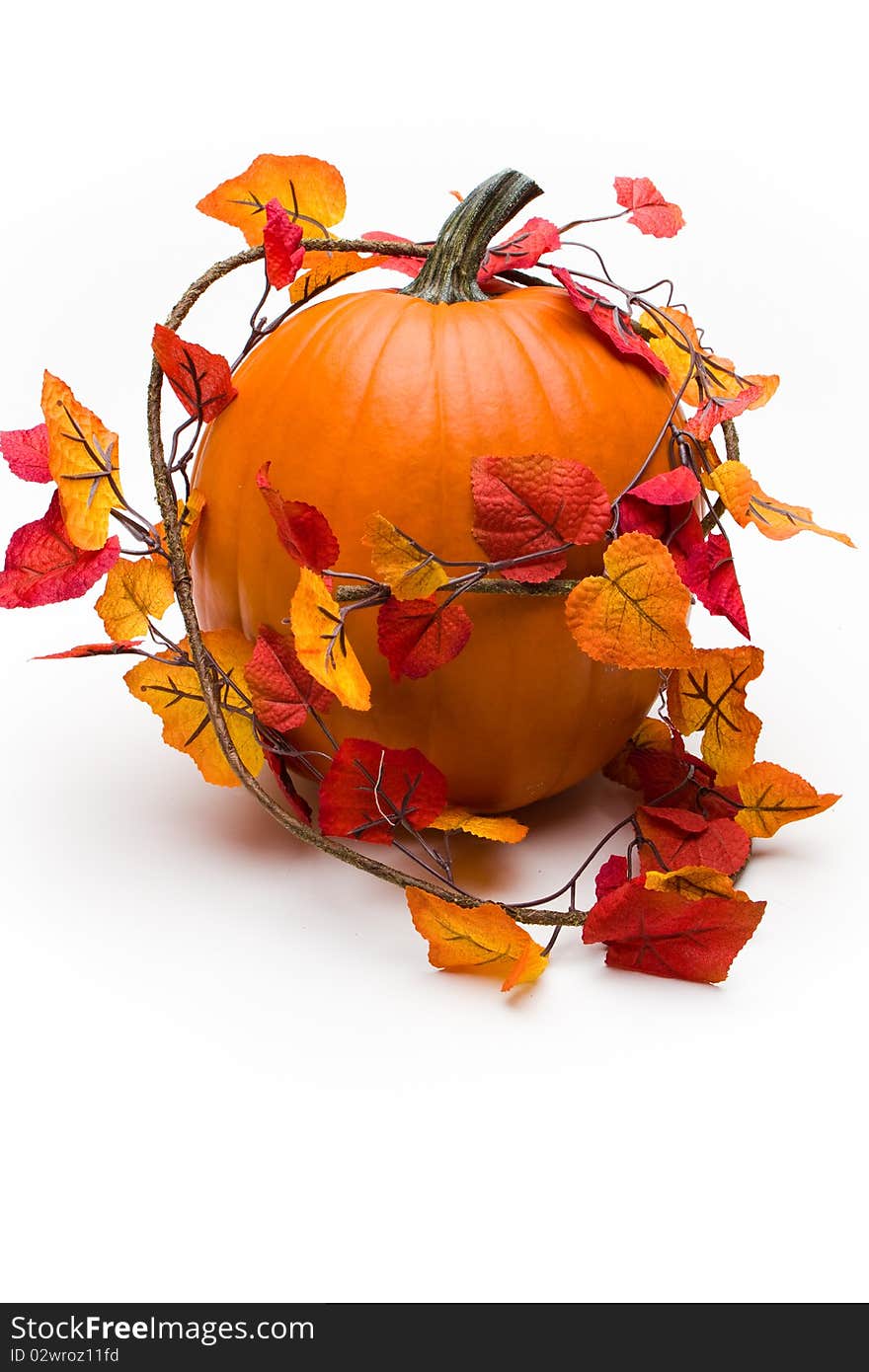 Ivy covered pumpkin