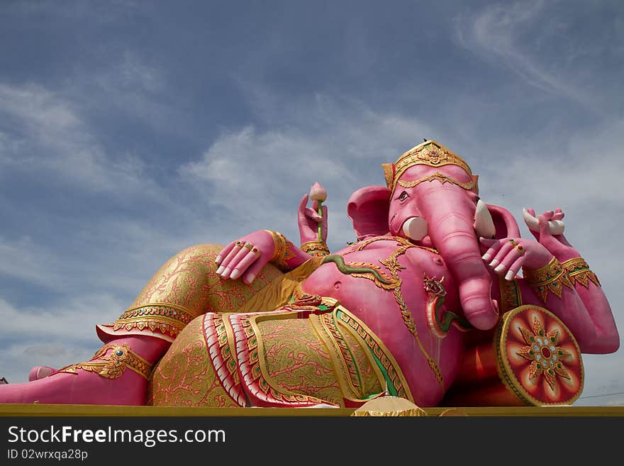 The bigest Ganesh in the world, Chachoensao, Thailand.