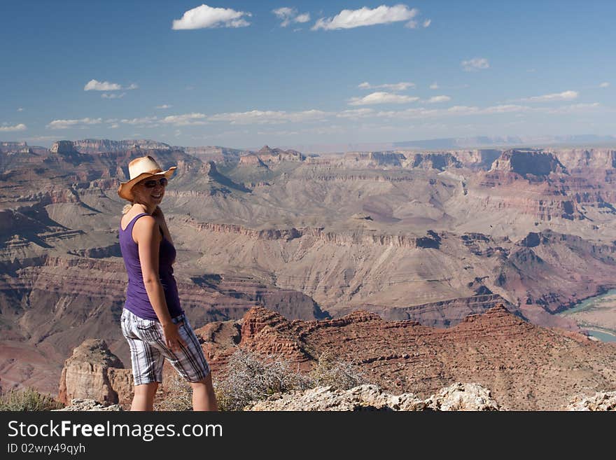 A woman enjoying the view