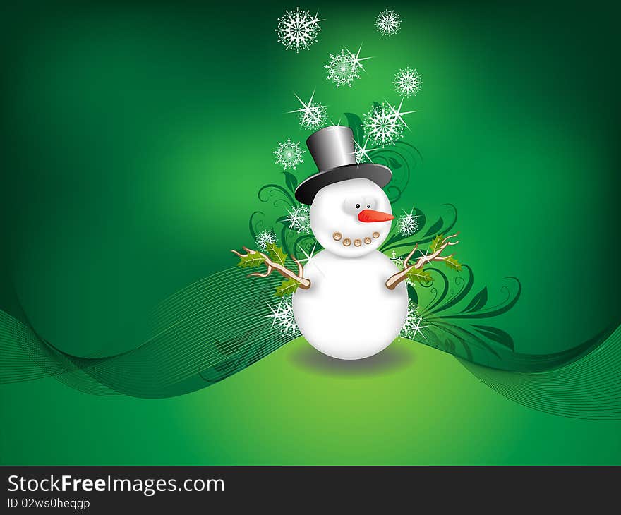 Snowman background for your advert text. Snowman background for your advert text