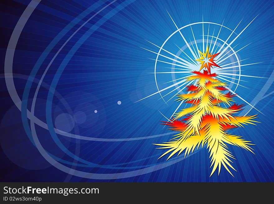 Graphic illustration of Christmas Tree