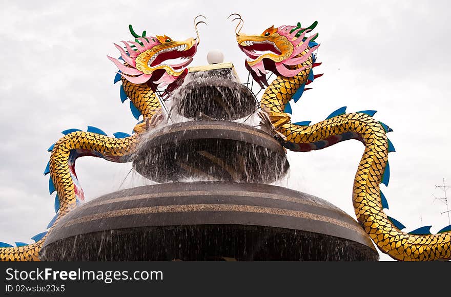 Dragon in the Vegetarian Festival at Chanthaburi Thailand.