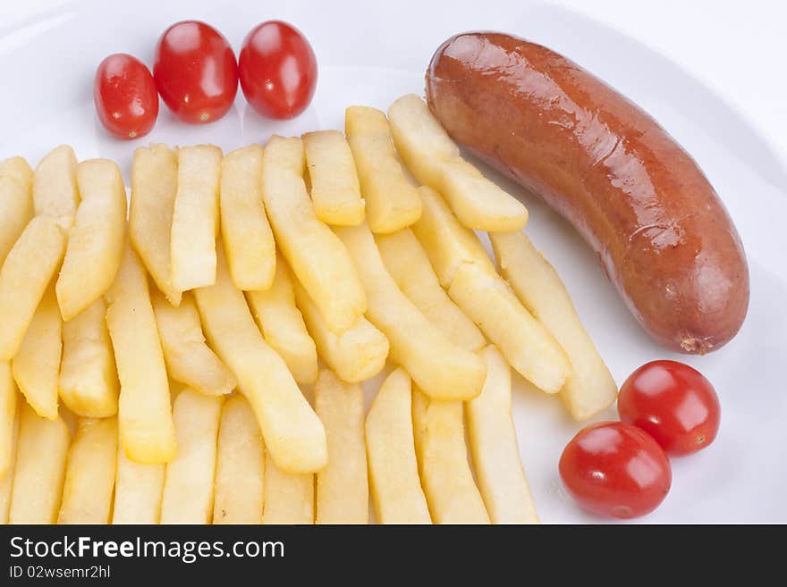 Fried Potato With Tomatoes