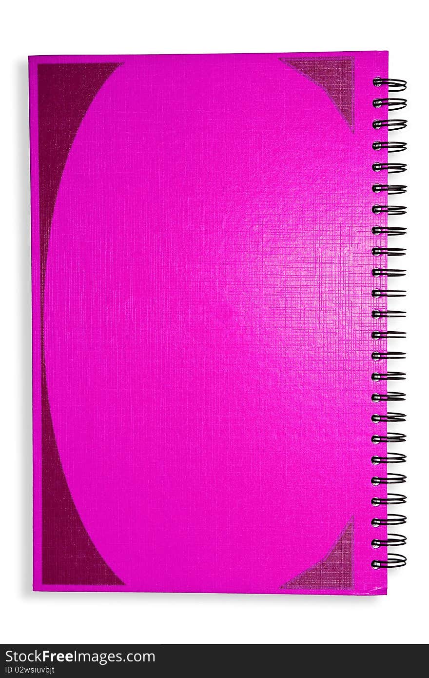 Purple cover note book isolate on white background