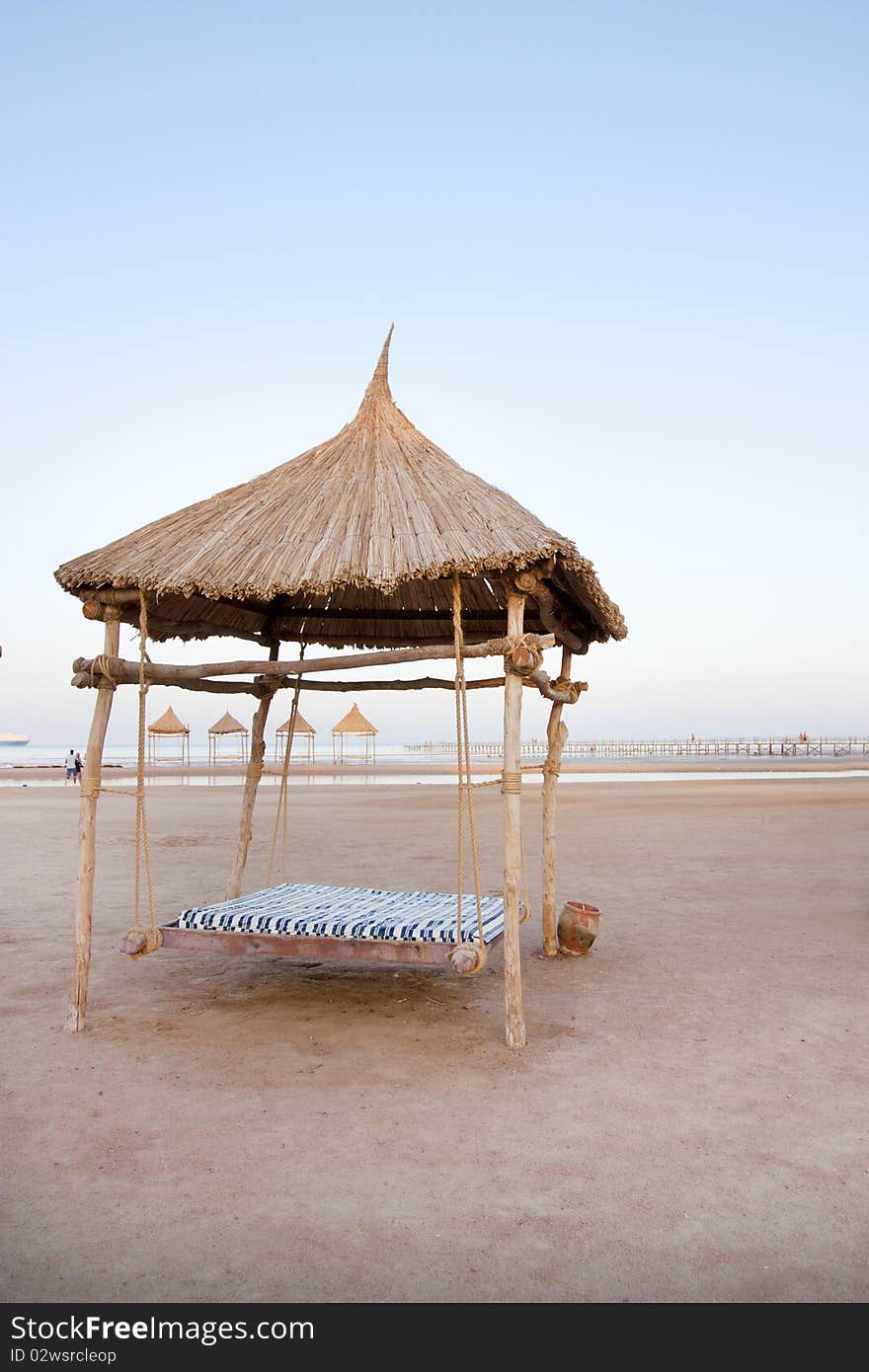 Swing beach shelter in sharm el sheikh, egypt. Swing beach shelter in sharm el sheikh, egypt