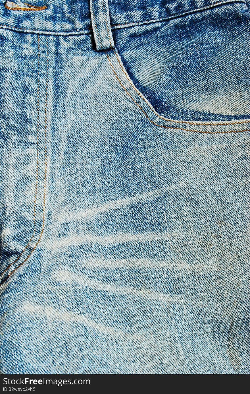 Blue Jeans Front View Background Texture