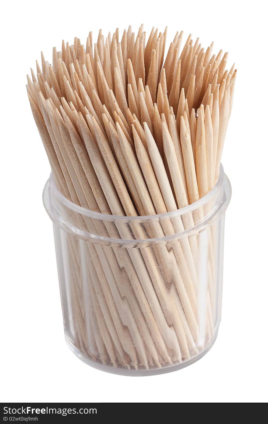 Bunch of toothpicks, isolated on white