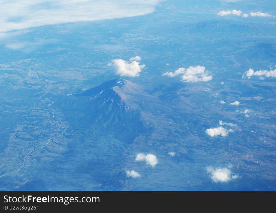 View from airplane, mountains of Greece. View from airplane, mountains of Greece.