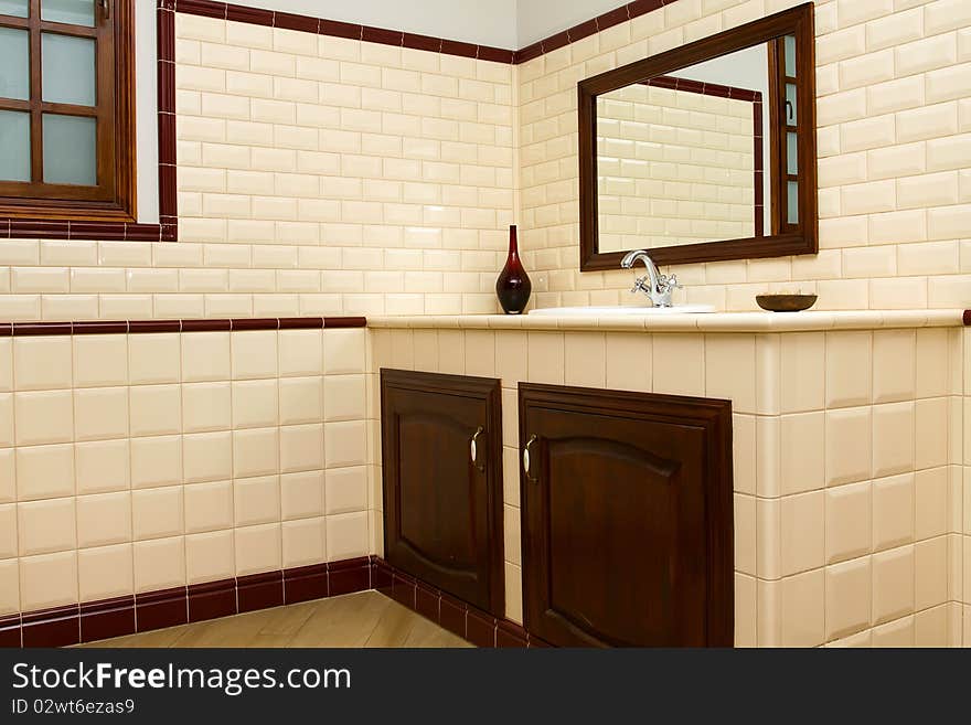 Interior Of Bathroom In Modern House