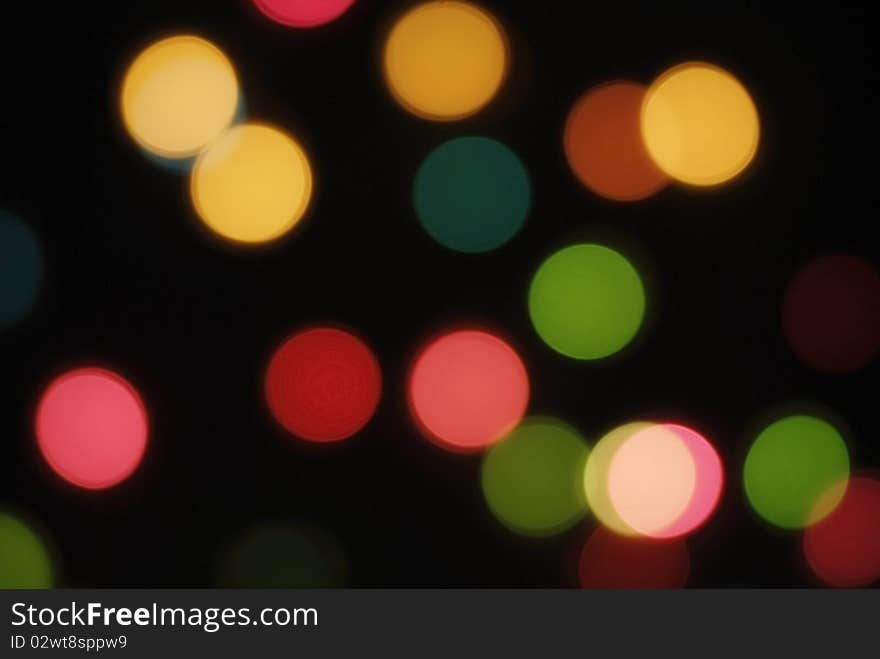 Defocus of colorful lights.