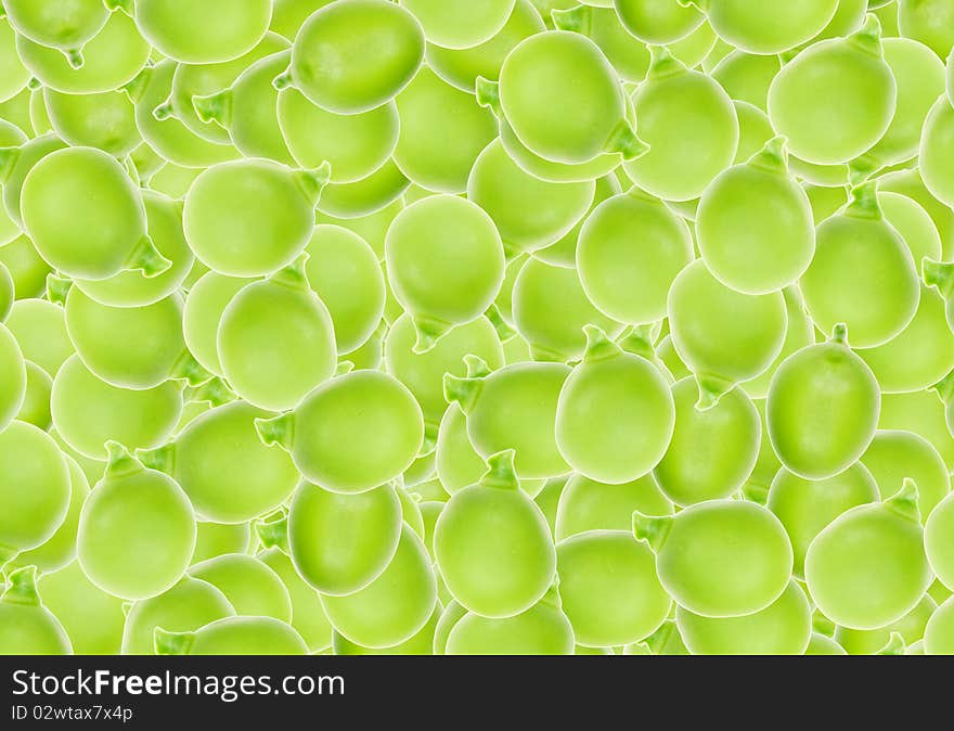 Fresh green pea pod background