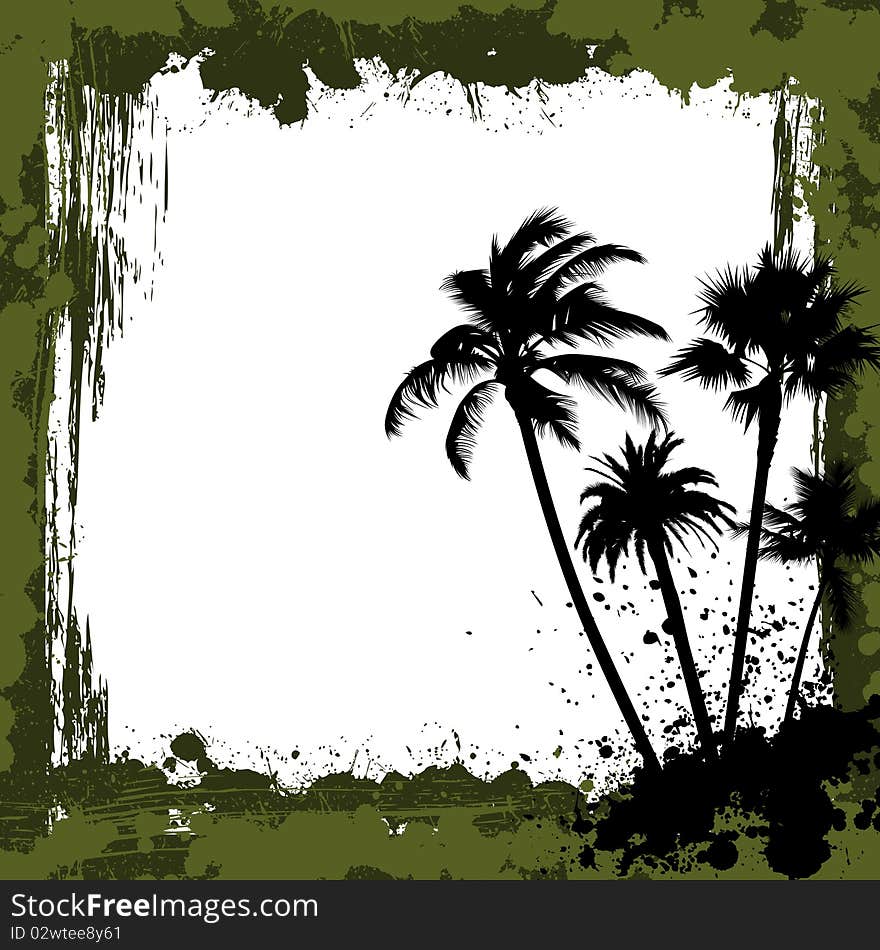 Nature tropical grunge background vector. Nature tropical grunge background vector