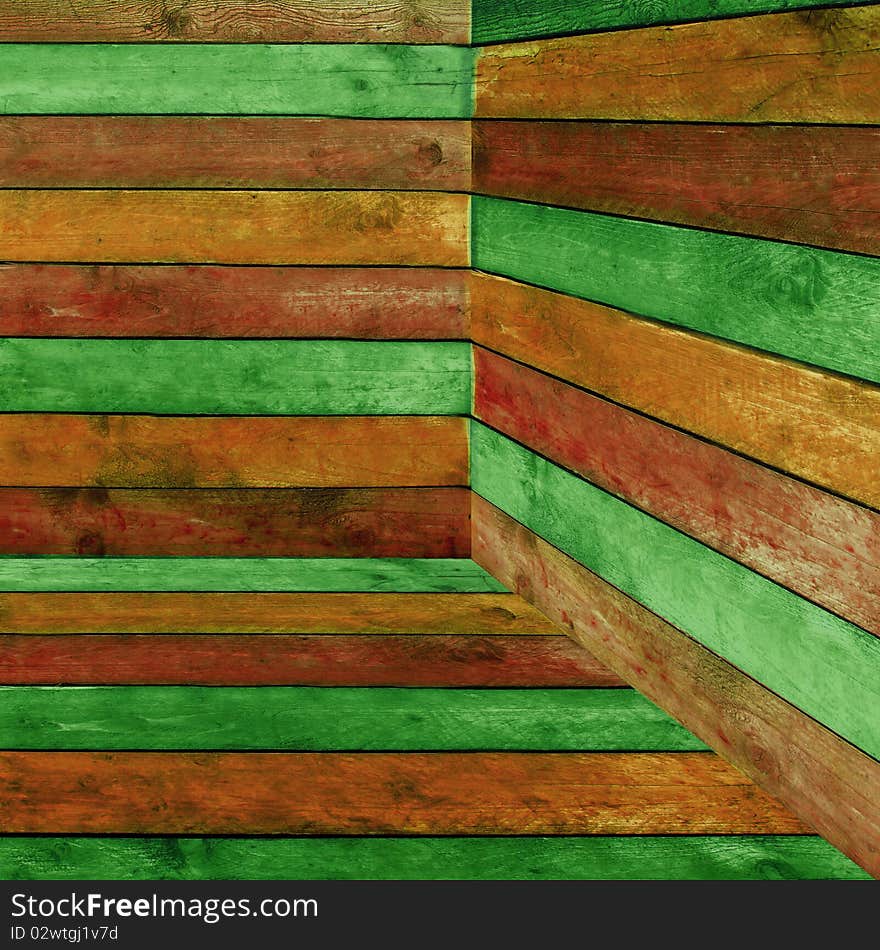 Colorful Wood Background - wooden planks