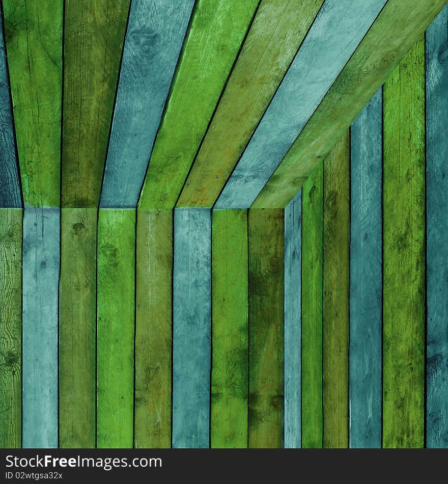 Colorful Wood Background - wooden planks