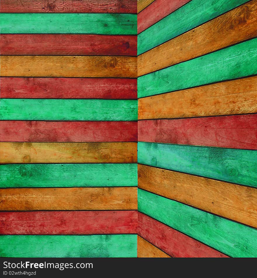 Colorful Wood Background - wooden planks