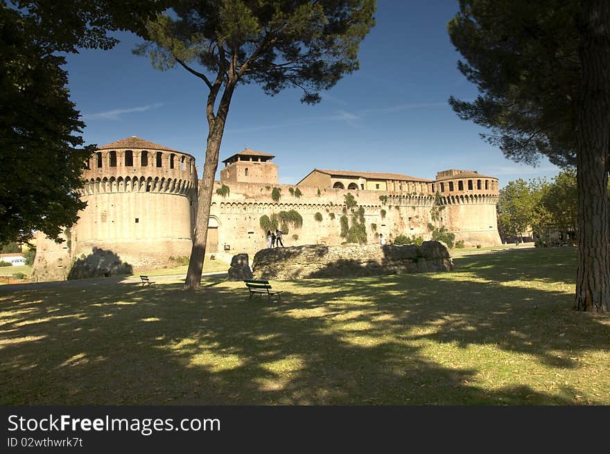 Medieval castle in Imola, small town in Elilia-Romagna, Italy