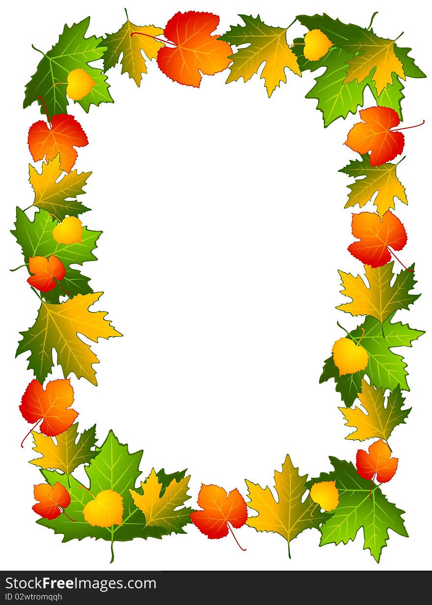 Autumnal seamless background with leaves for a design. Autumnal seamless background with leaves for a design