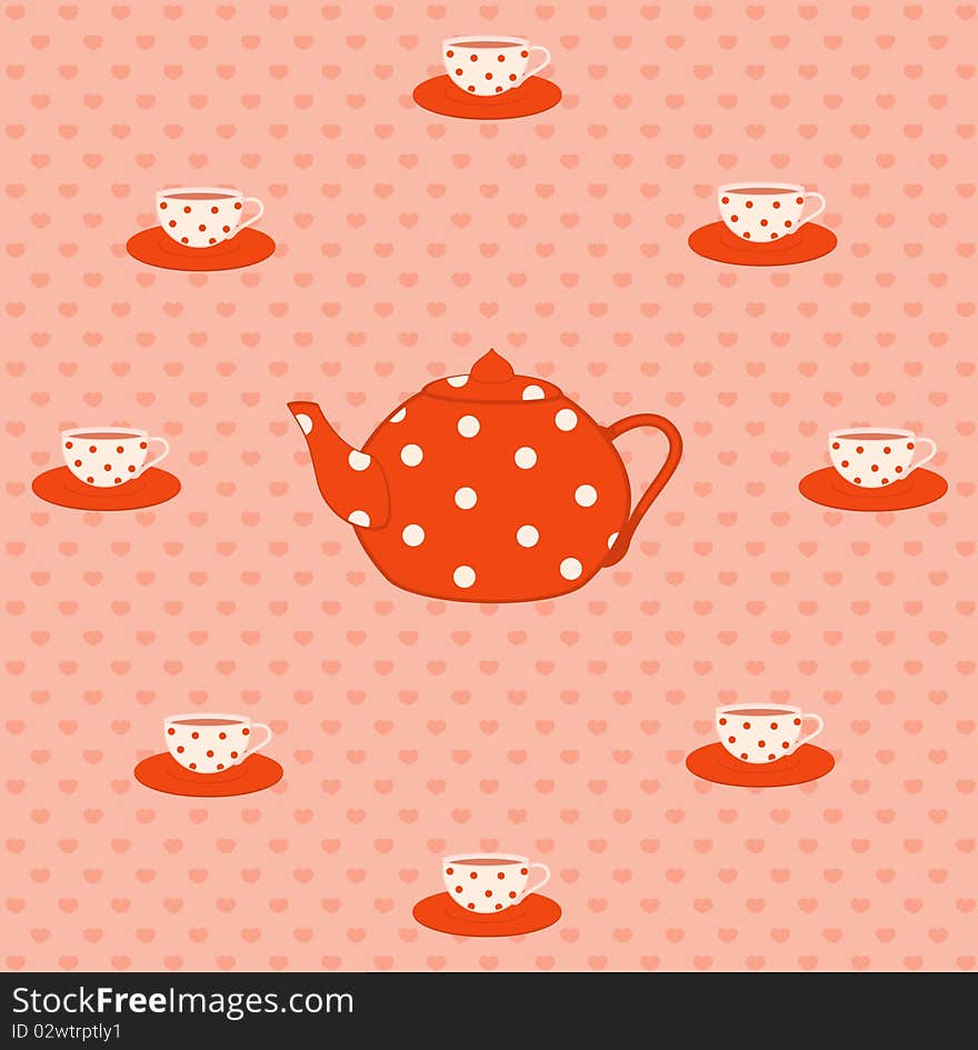 Cups And Tea-pot