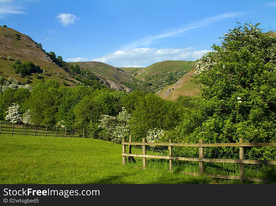 View of the hills in the Peak District. View of the hills in the Peak District