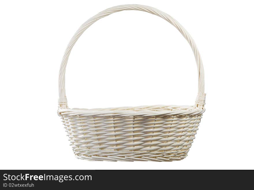 White wicker isolated on white. White wicker isolated on white