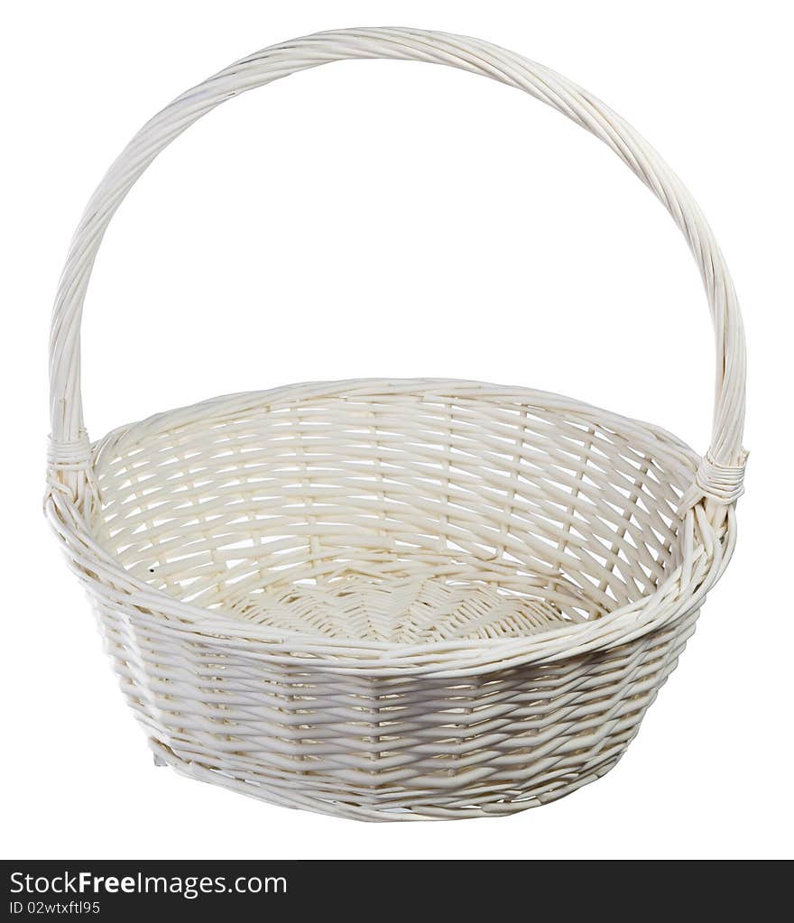 White wicker isolated on white. White wicker isolated on white