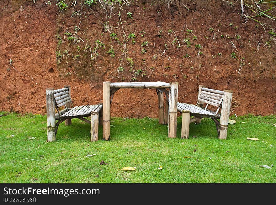 Chair made from bamboo