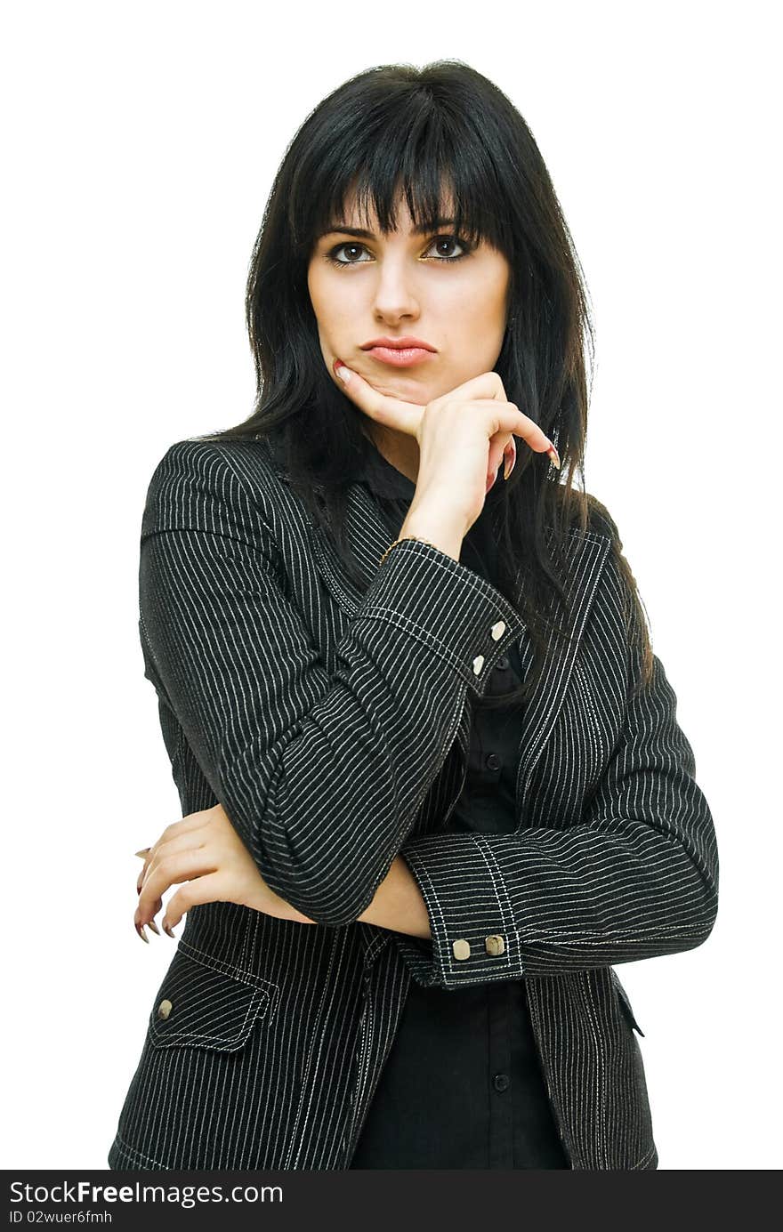 Brunette business lady