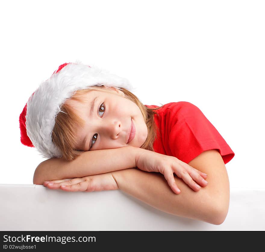 Little Girl In Christmas Hat