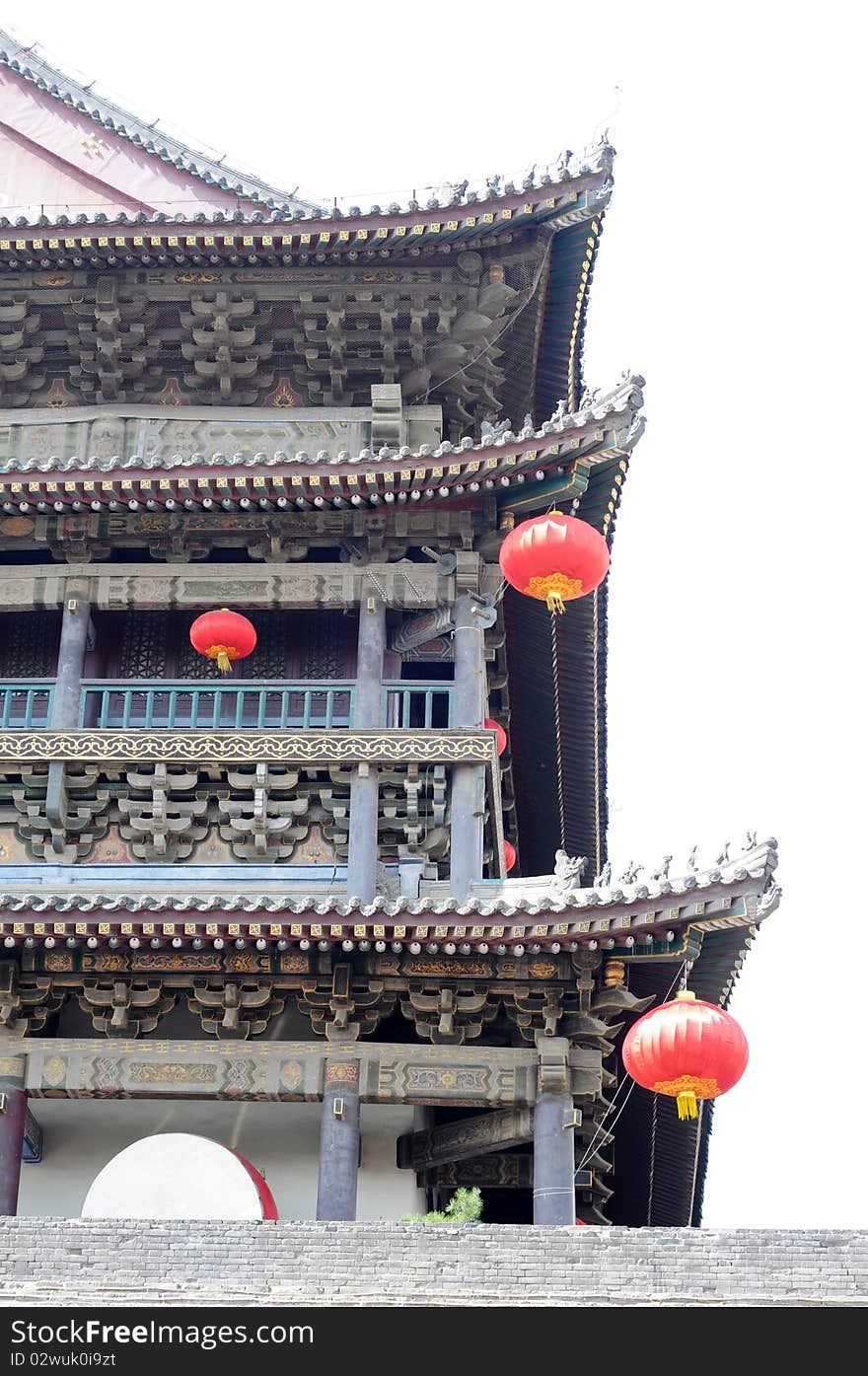 Part of a traditional Chinese building in detail. Part of a traditional Chinese building in detail.