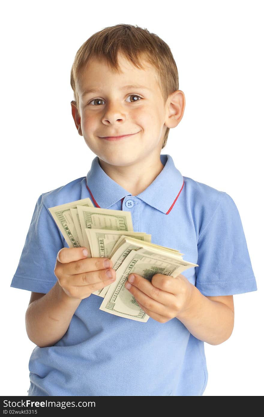 Child with dollars