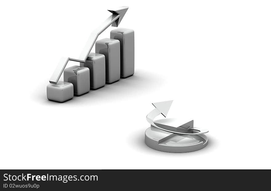 Business graph, diagram, chart graphic