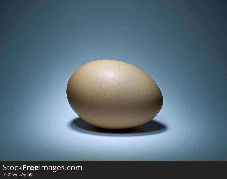 Natural egg with shadow