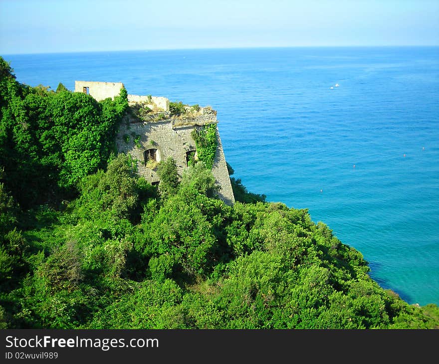 Fortress in the gulf of gaeta