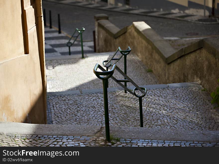 Old stairs in old Prague