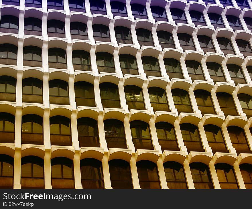 Skyscraper windows background in Hong Kong