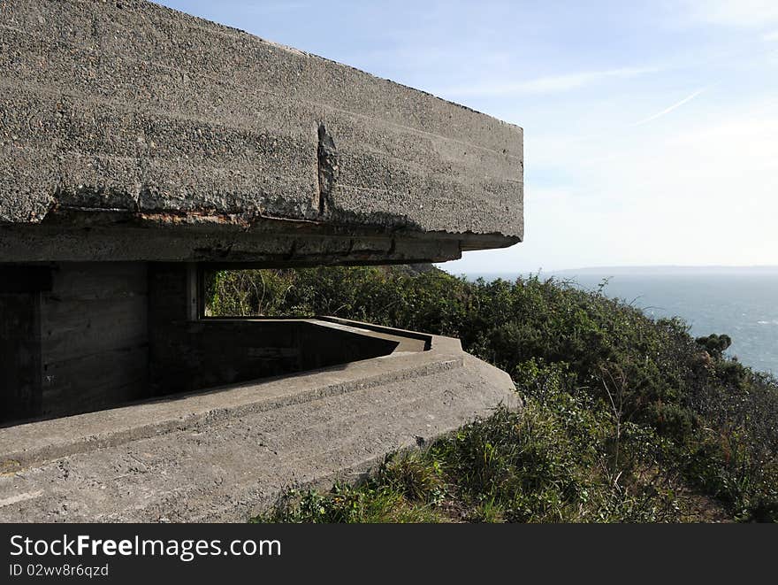 German observation post above Moulin Huet Bay