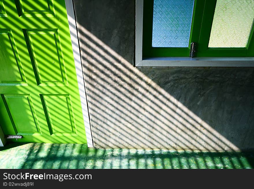 Green door