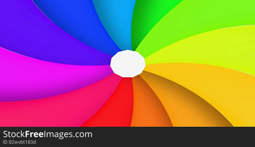 The colorful rainbow swirly background