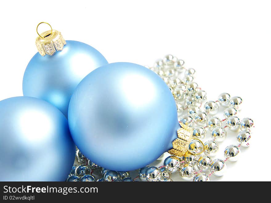 Christmas balls isolated ona white background