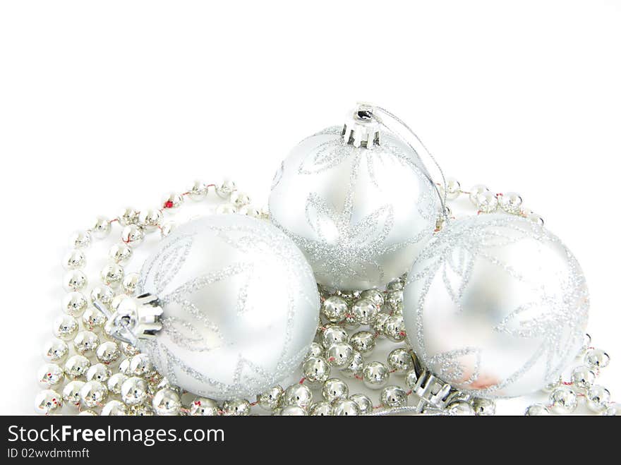 Christmas balls isolated ona white background