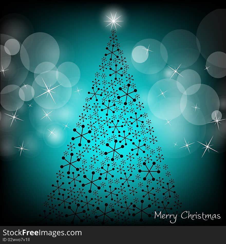 Christmas tree with lights,